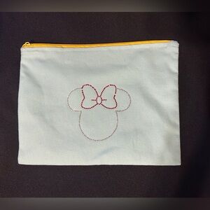 Minnie mouse, rhinestone bag can be used as a makeup bag or pencil pouch NEW